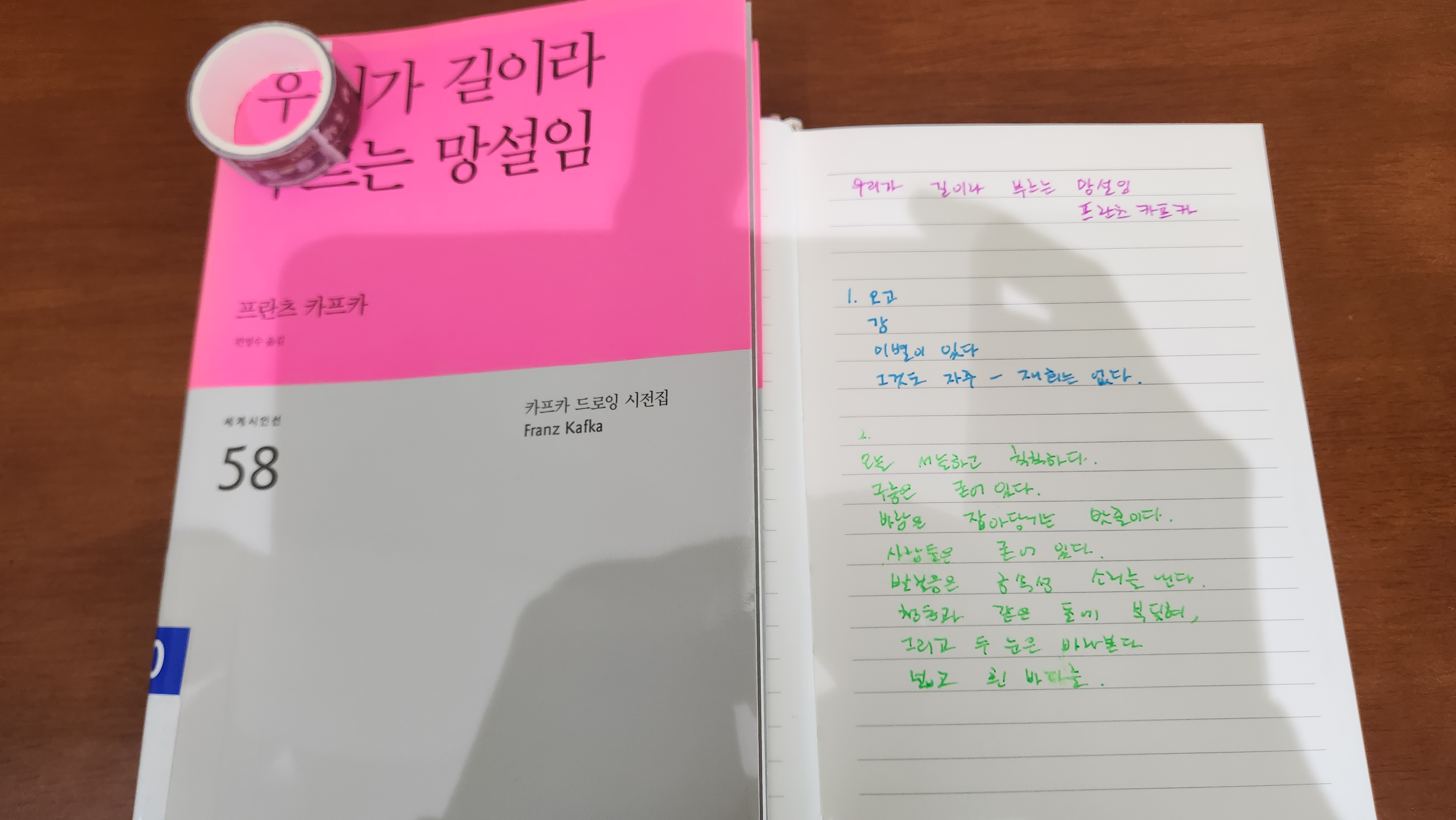 우리가 길이라 부르는망설임(프란츠,민음사,2024)